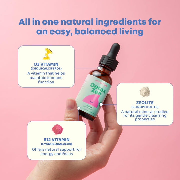 JoySpring DetoxZee Kids Zeolite Mineral Drops, 2 fl oz, 60 Count
