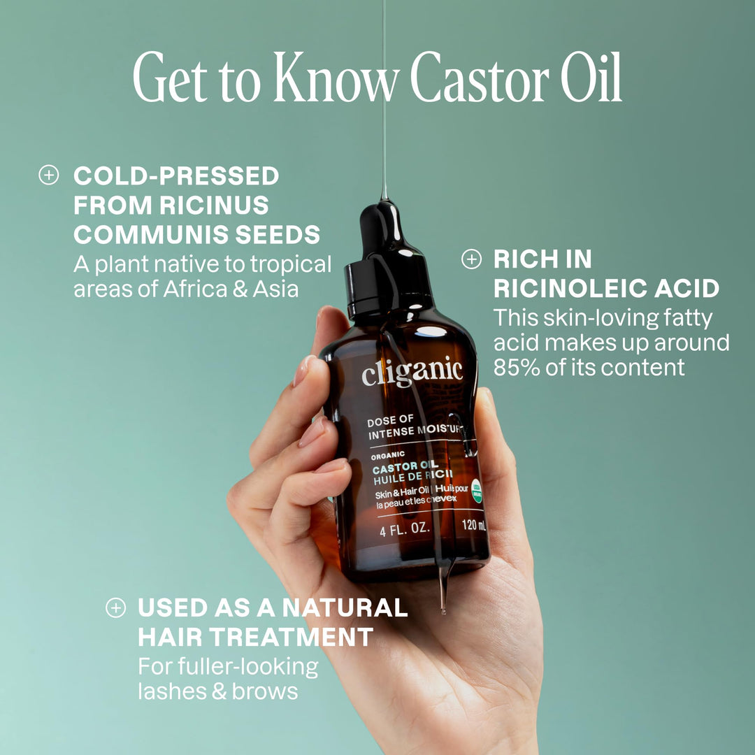 Cliganic Organic Castor Oil, 16 fl oz