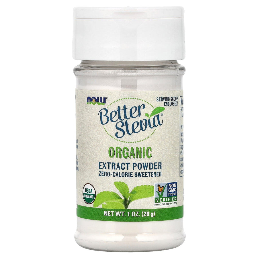 Now Foods Better Stevia Zero Calorie Sweetener Extract Powder, Organic