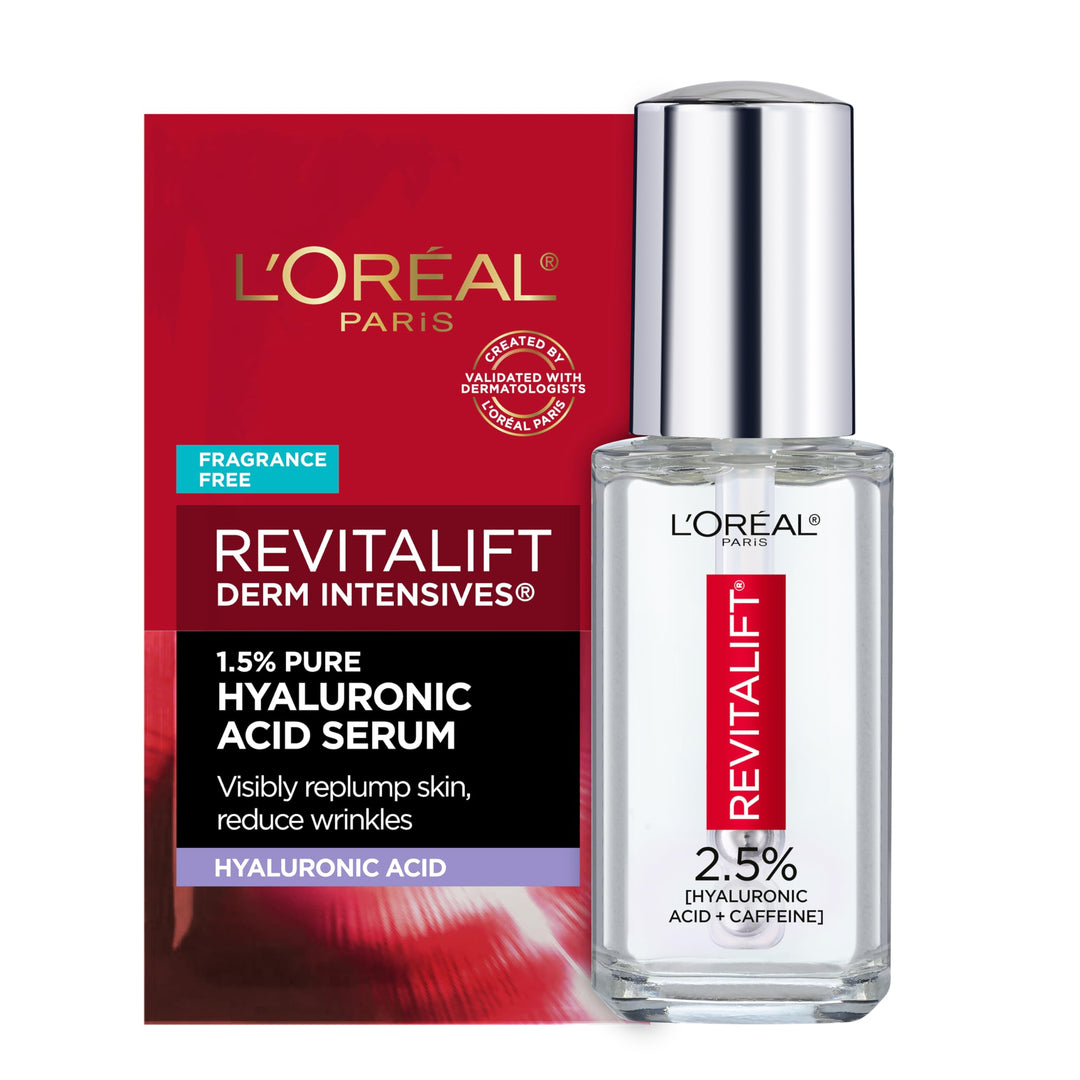 L'Oreal Paris Revitalift Hyaluronic Acid + Caffeine Eye Serum, Fragrance Free, 0.67 fl oz