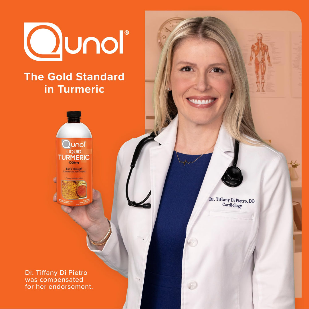 Qunol Liquid Turmeric Curcumin 1000 mg, Tropical Orange Flavor, 600 ml