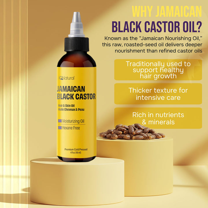 IQNATURAL Jamaican Black Castor Oil, Regular, 4 fl oz