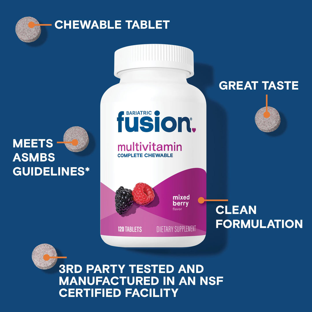 Bariatric Fusion Complete Chewable Bariatric Multivitamin, Mixed Berry, 120 Count