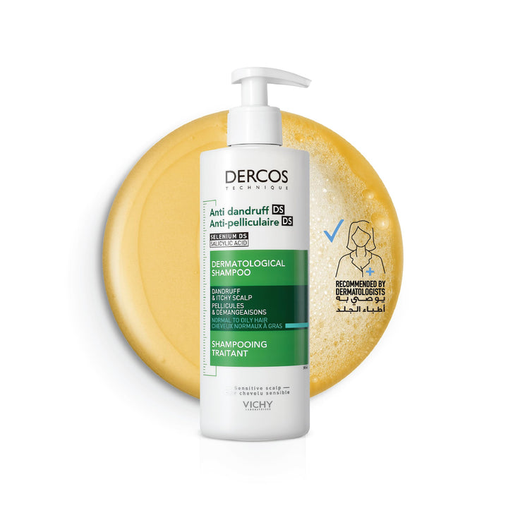 VICHY Dercos Anti-Dandruff Shampoo for Oily Hair, 390 ml