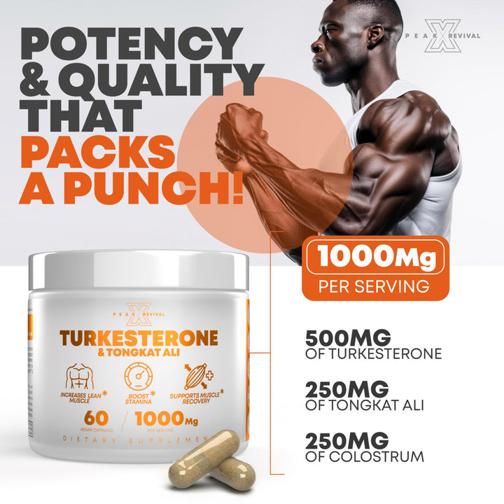 Peak Revival-X Turkesterone & Tongkat Ali, 1000 mg, 60 Count
