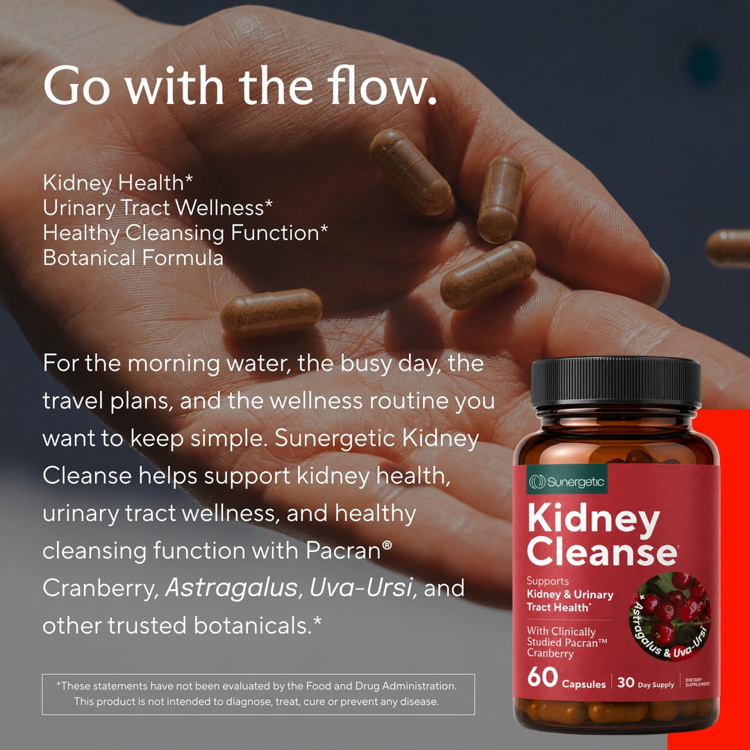 Sunergetic Kidney Cleanse Supplement, 60 Count