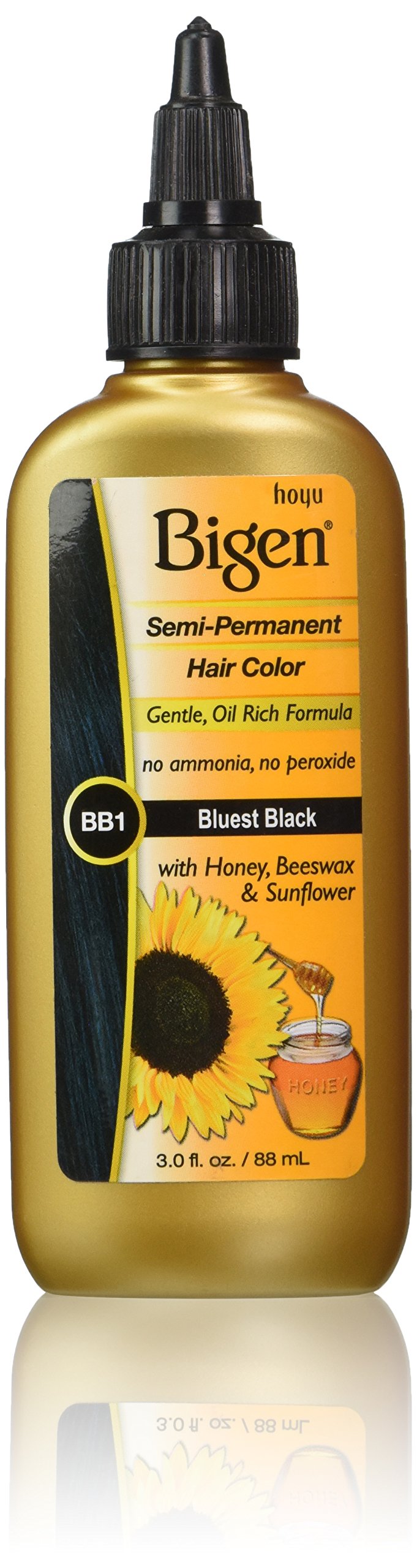 Bigen Semi Permanent Hair Color, Bluest Black, 3 oz