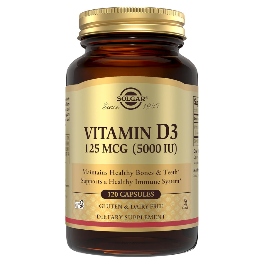 Solgar Vitamin D3 125 mcg, 120 Count