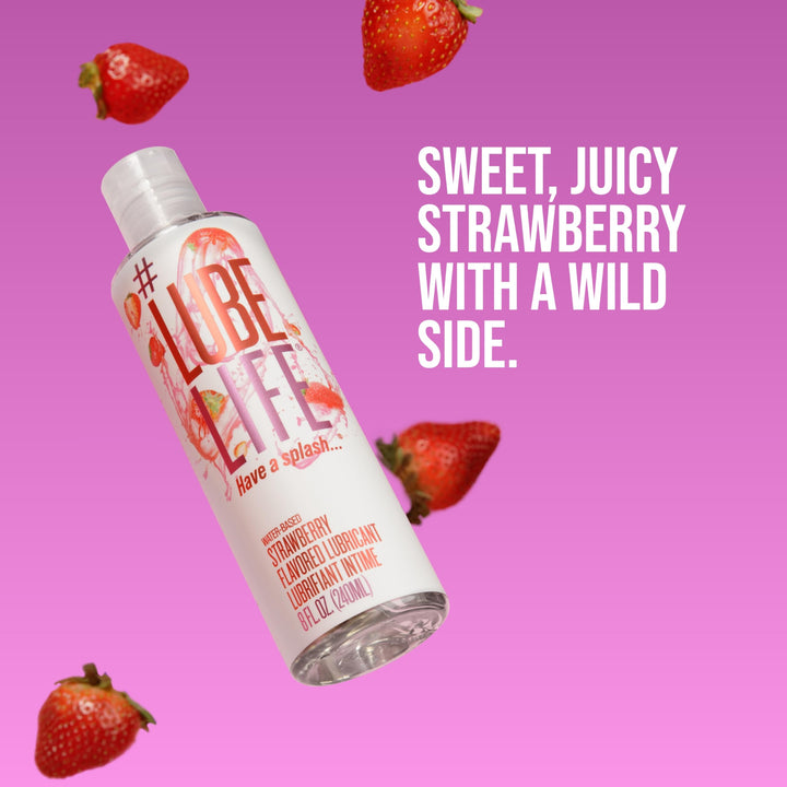 LubeLife Water-Based Lubricant, Strawberry, 8 fl oz