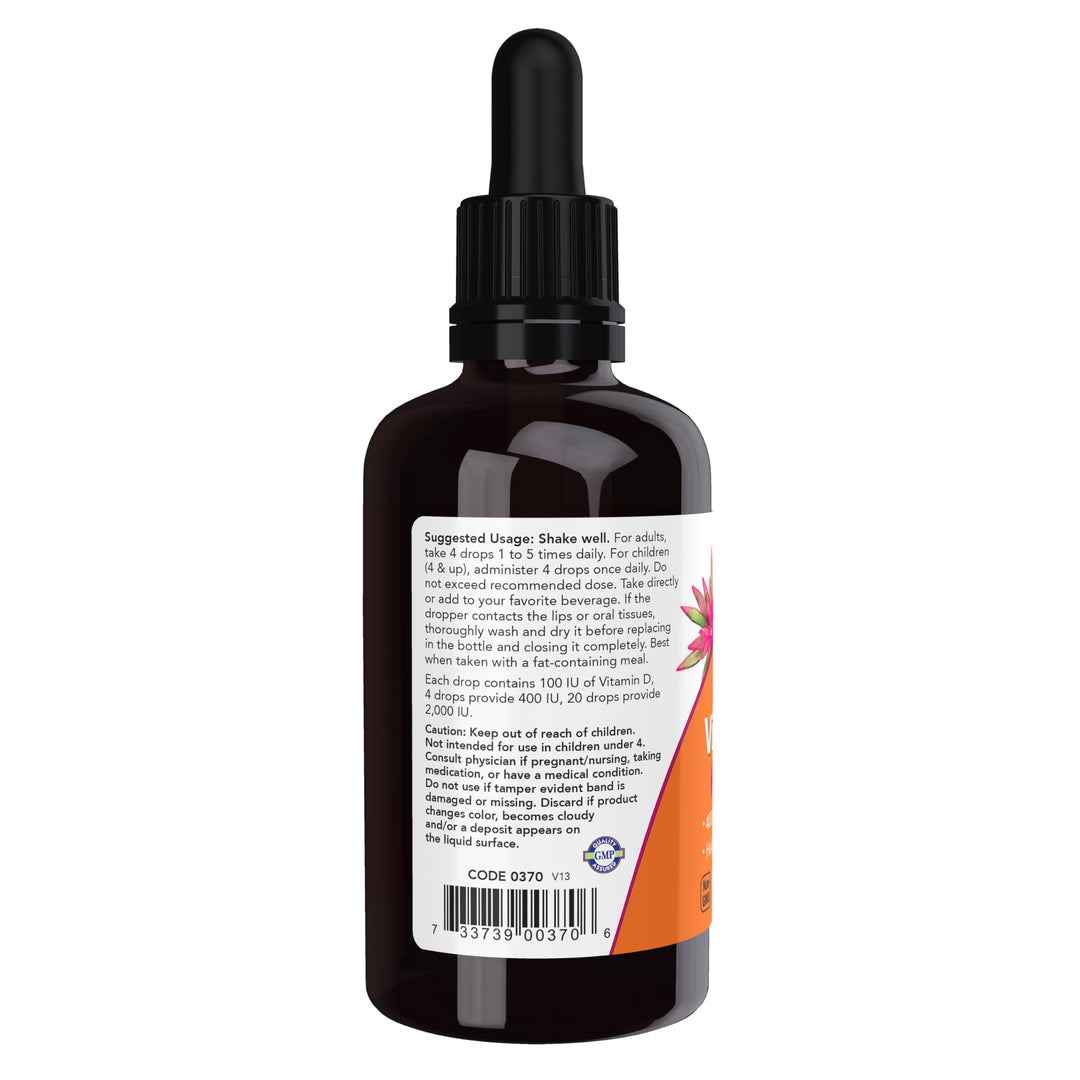 NOW Liquid Vitamin D-3, 2 oz