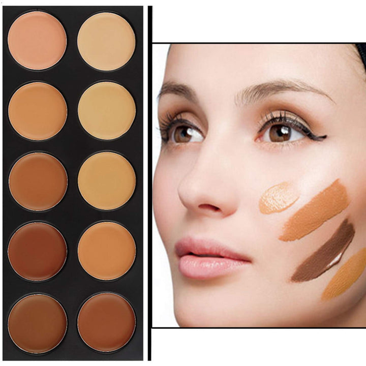 Vodisa 10 Colour Makeup Concealer Palette, 10 Count