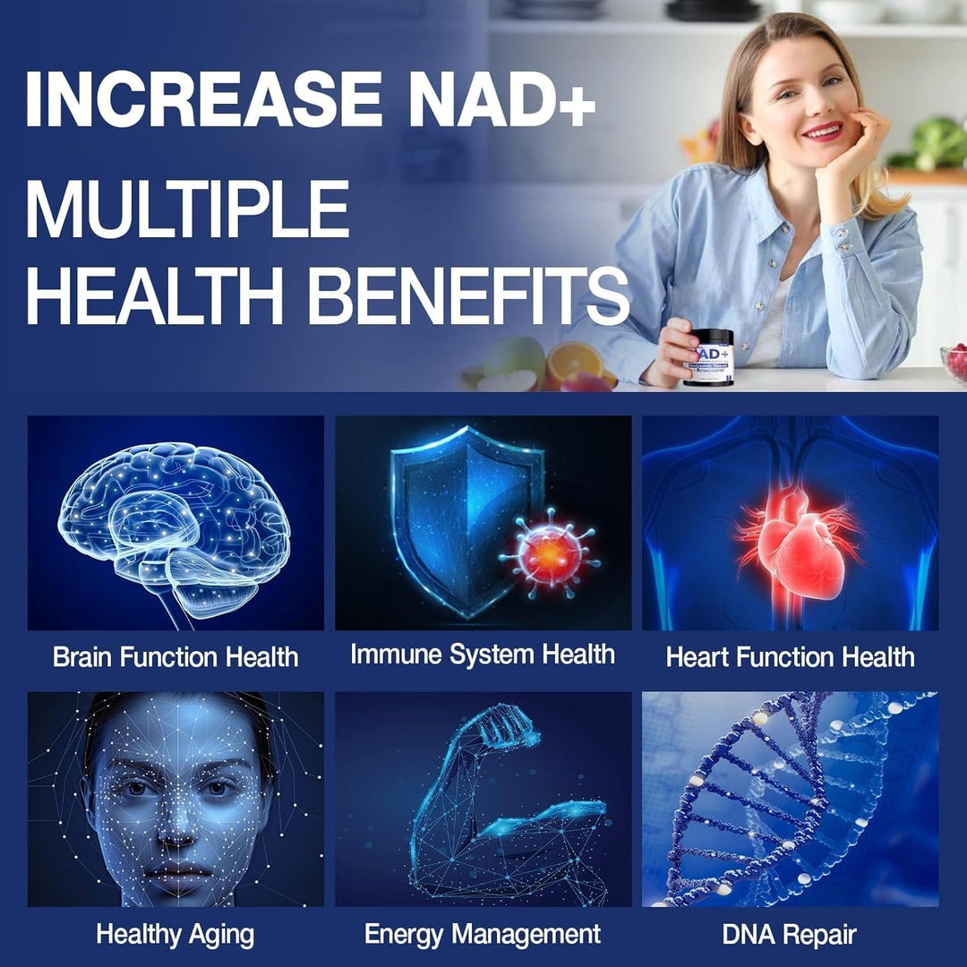 MSLOTAL NAD+ Supplement, 1000 mg, 80 Count