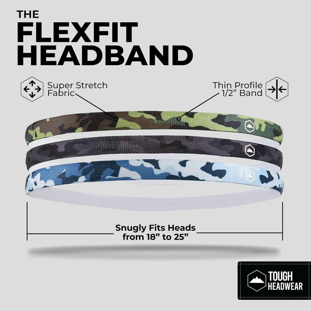 Tough Headwear Thin Elastic Headbands