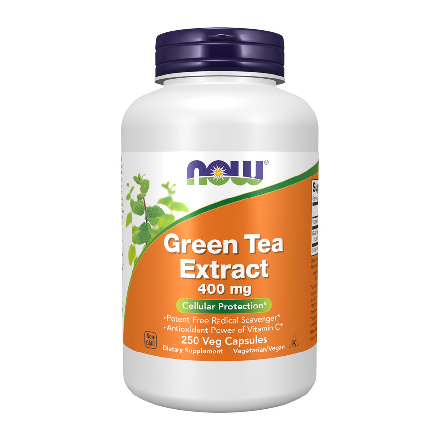 NOW Green Tea Extract 400 mg with Vitamin C, 250 Count