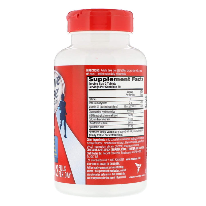 Schiff Move Free Joint Health Plus MSM & Vitamin D3, 80 Count