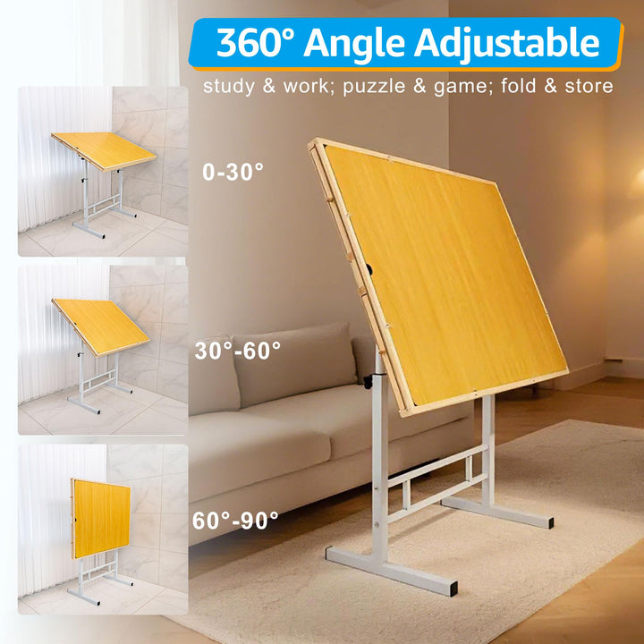 Fanwer Puzzle Table with Legs, 35 x 26 in