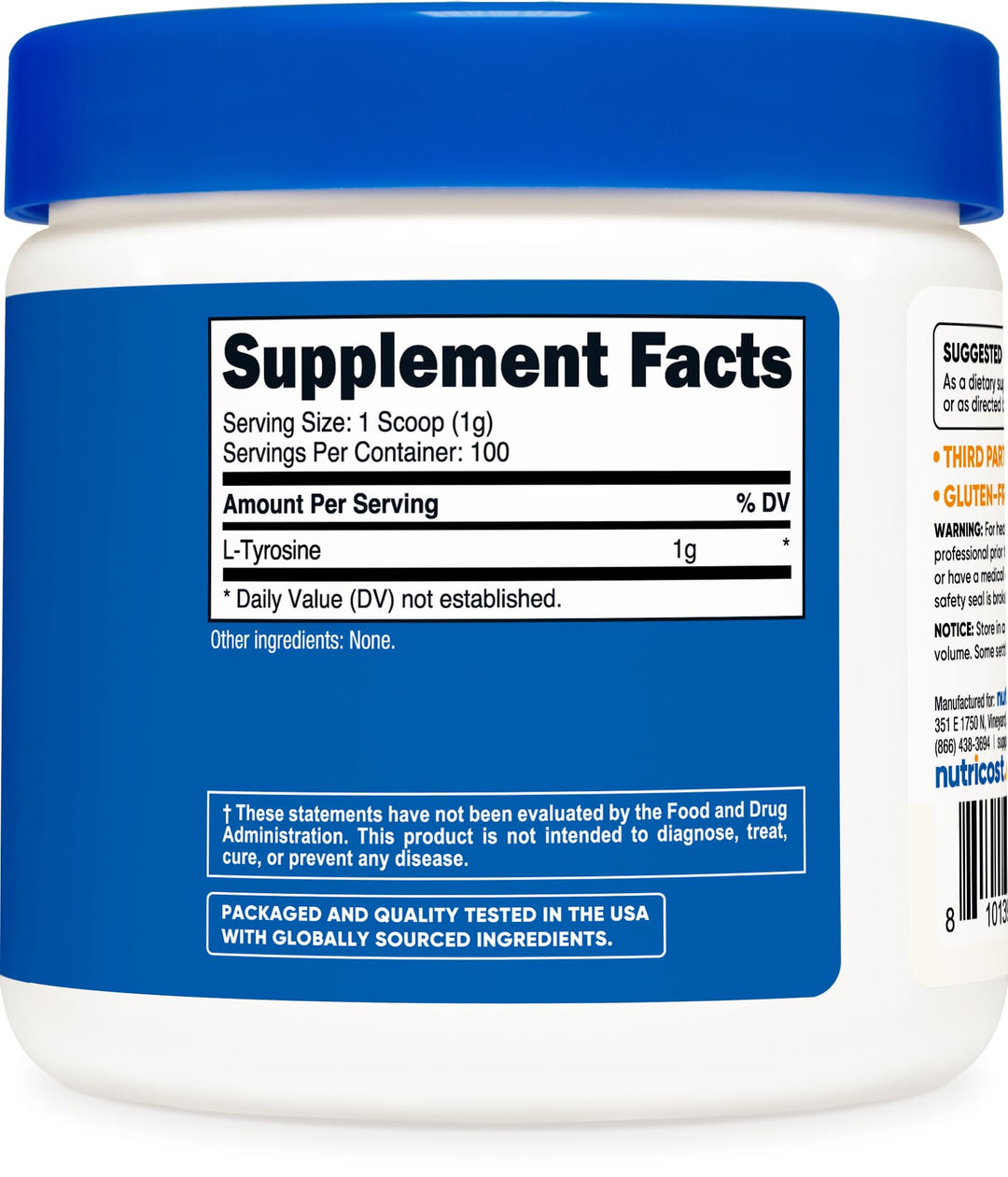 Nutricost L-Tyrosine Powder, 100 g
