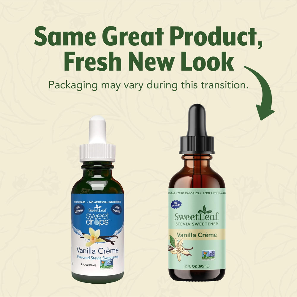 SweetLeaf Stevia Drops Liquid Sweetener, Vanilla Creme, 2 fl oz