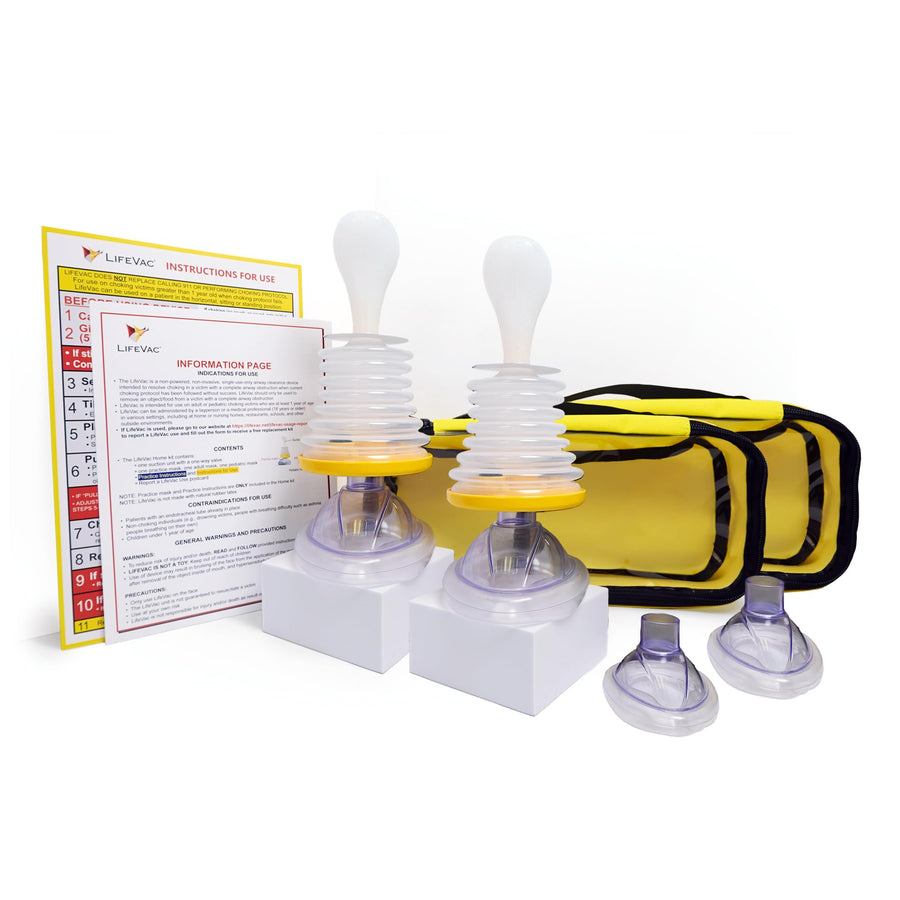 LifeVac Travel Kit, Yellow, 2 Count, Pack of 2