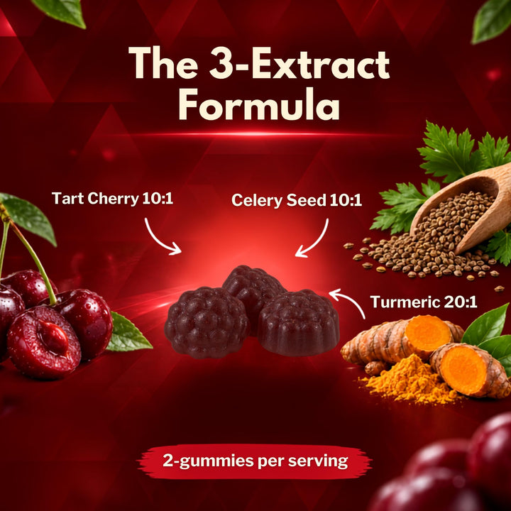 Vitamatic Tart Cherry with Celery Seed and Turmeric Gummies, 60 Count