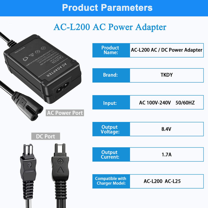 TKDY AC-L200 Camcorder Charger