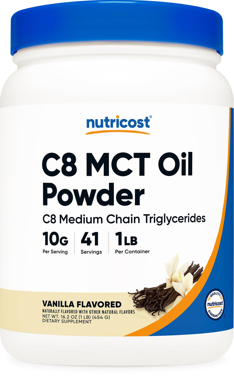 Nutricost C8 MCT Oil Powder, Vanilla, 16 oz