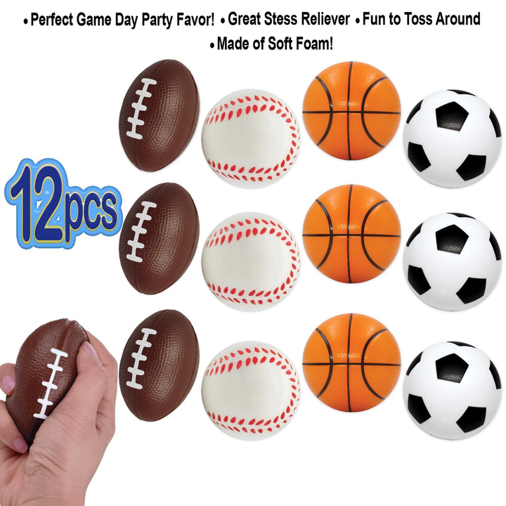 AnapoliZ Mini Sports Balls Toy, 12 Count