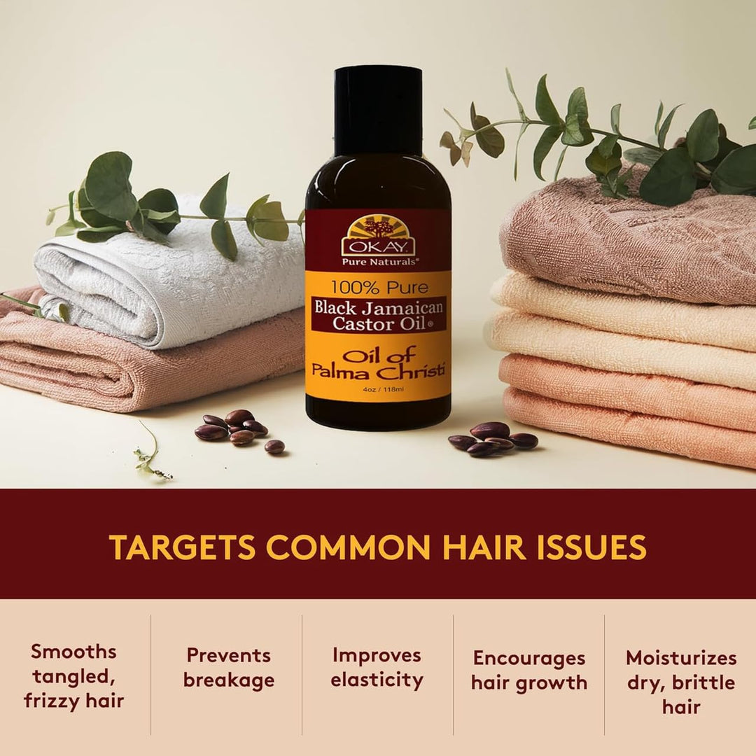 Okay Jamaican Black Castor Oil, Black, 4 oz