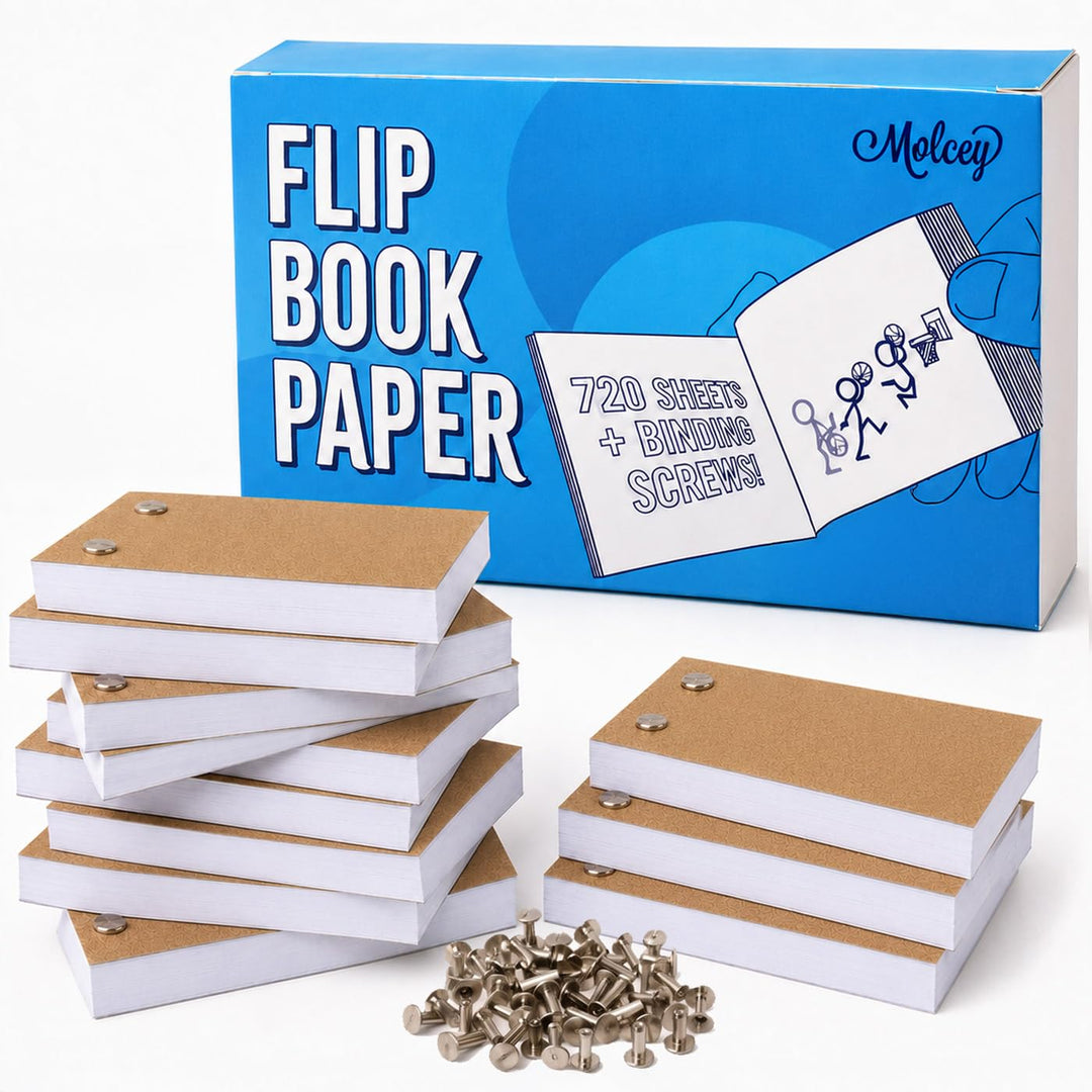 Molcey Blank Flipbook Paper With Holes, 720 Sheets