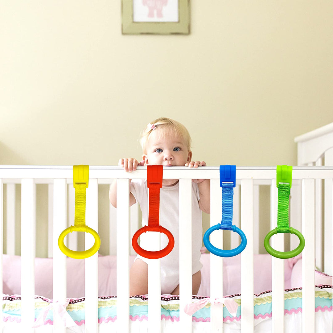 codree Baby Playpen Pull Up Rings, 4 Color, 8 Count