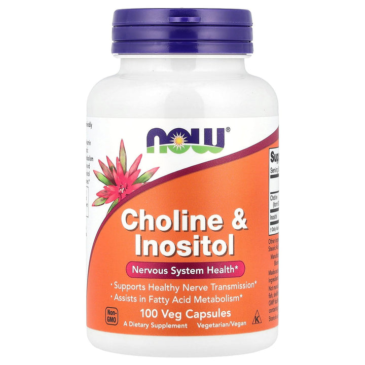 NOW Choline & Inositol, 500 mg, 100 Count