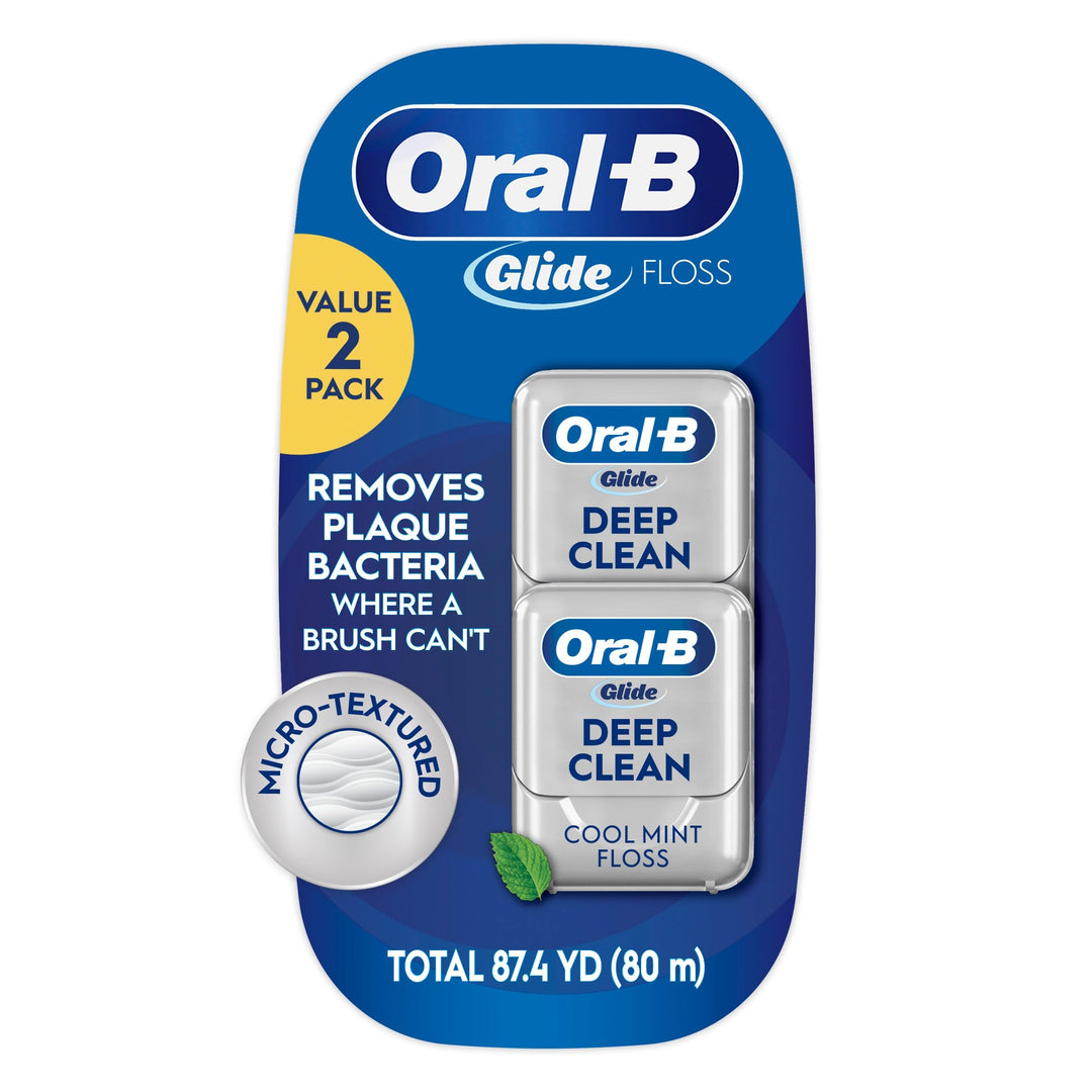Oral-B Glide Deep Clean Dental Floss, Cool Mint, 2 Count
