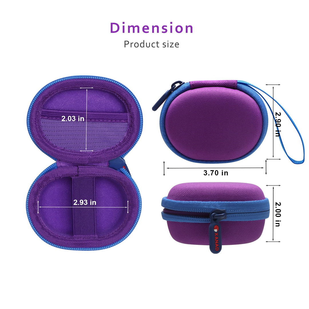 XANAD Case for Pulse Oximeter, Purple, 3.0 x 2.1 x 1.3 in