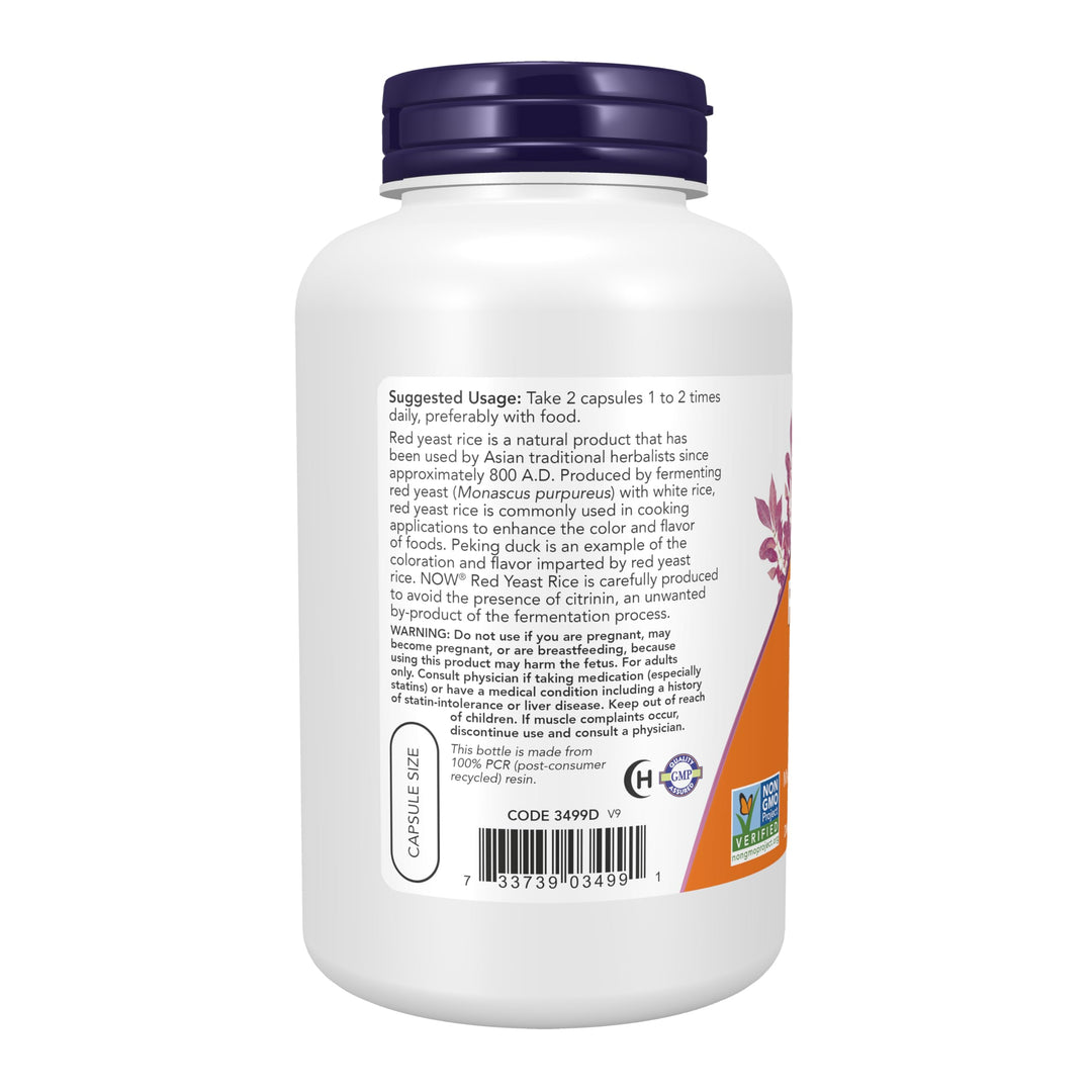 NOW Red Yeast Rice Extract, 600 mg, 240 Count