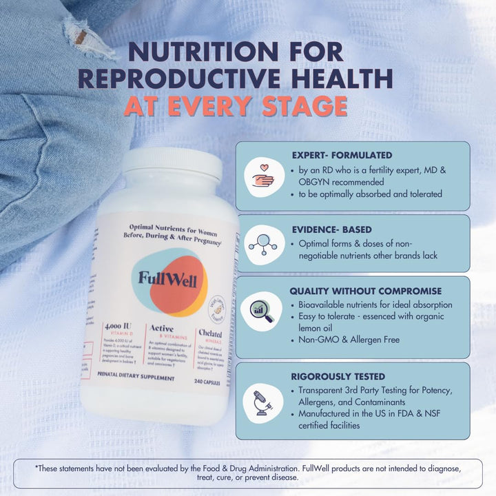 FullWell Prenatal Vitamins, Lemon, 30 Servings