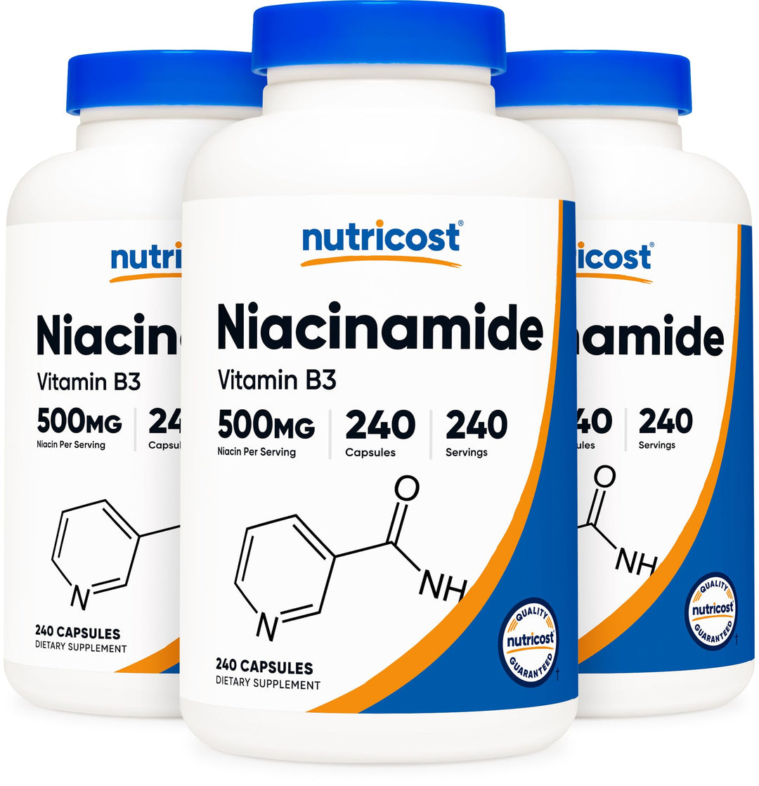 Nutricost Niacinamide Vitamin B3 500mg Capsules, 240 Count