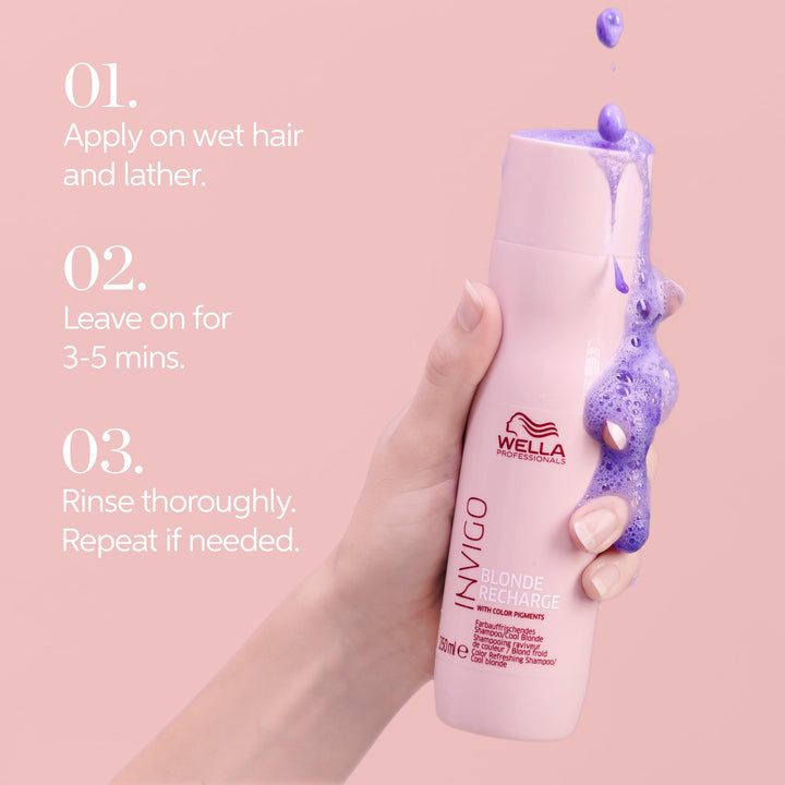 Wella Professionals Invigo Blonde Recharge Color Refreshing Shampoo, 1 l