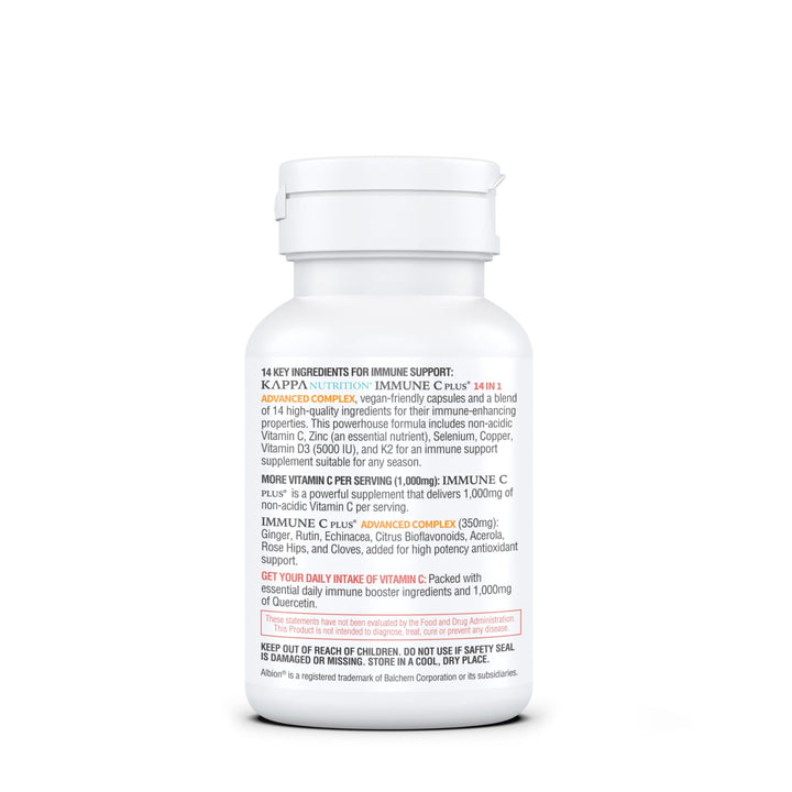 KAPPA NUTRITION Immune C Plus 14 in 1 Advanced Complex, 1,000 mg, 90 Count