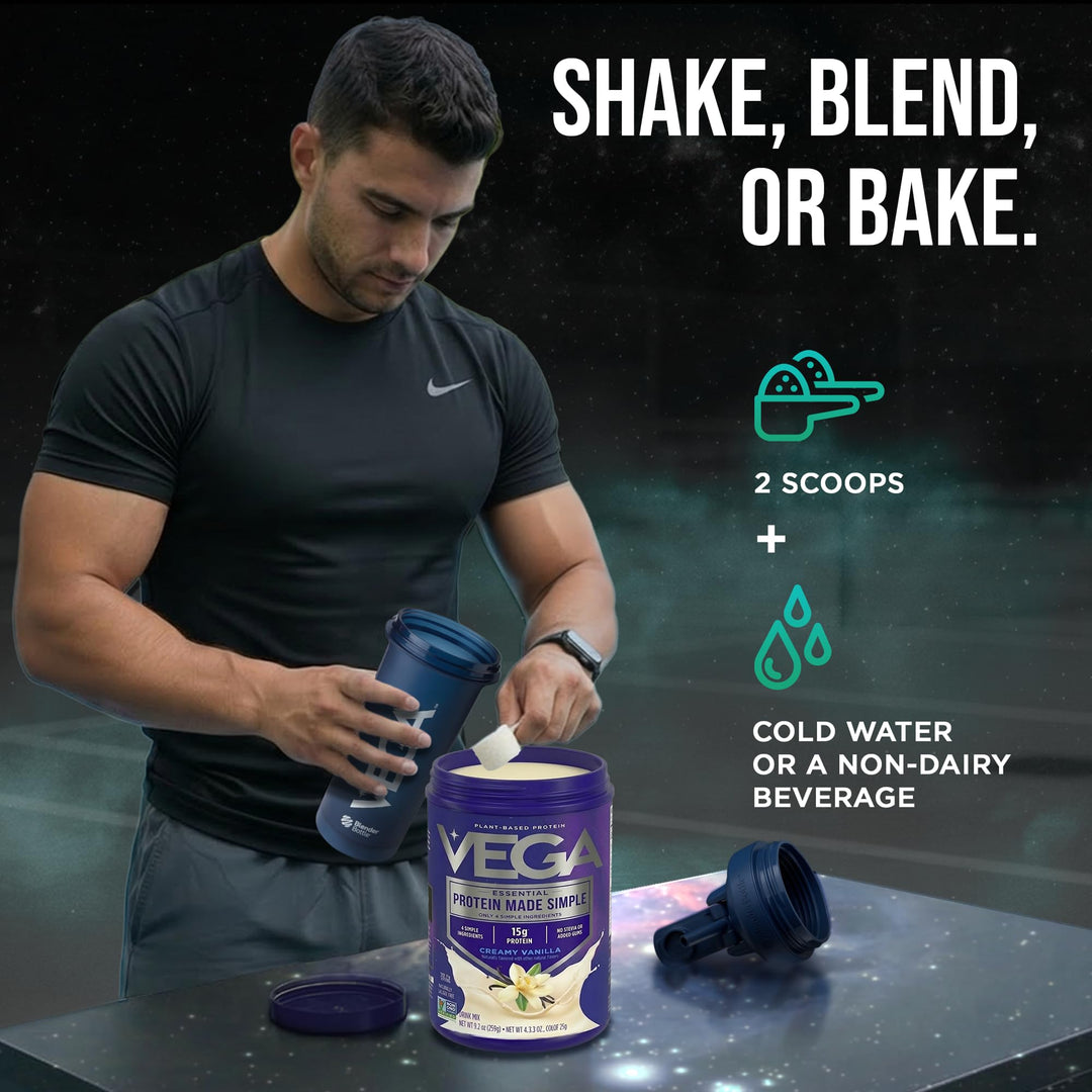 Vega Protein Made Simple Plant-Based Protein Powder, Vanilla, 9.2 oz