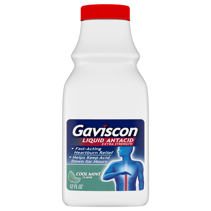 Gaviscon Extra Strength Cool Mint Liquid Antacid, 12 oz