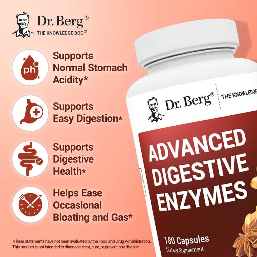 Dr. Berg Nutritionals Advanced Digestive Enzymes, Apple Cider Vinegar