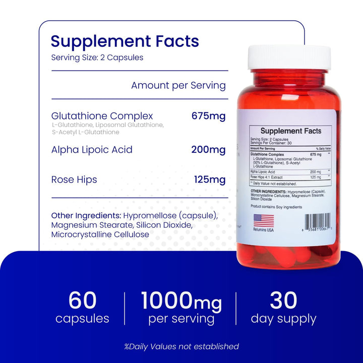 Relumins Gluta 1000 Reduced L-Glutathione Complex