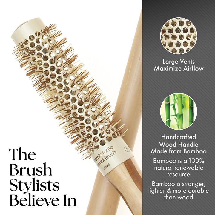 Olivia Garden Healthy Hair Bamboo Thermo-Ceramic Brush, 23/40 mm