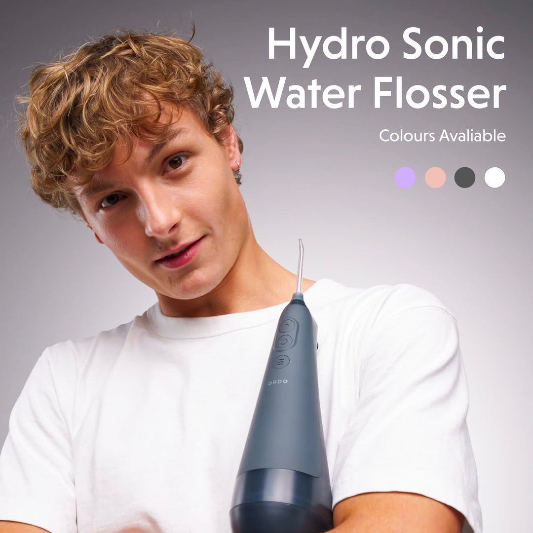ORDO Hydro Sonic Water Flosser, White, 3 Pressure Settings