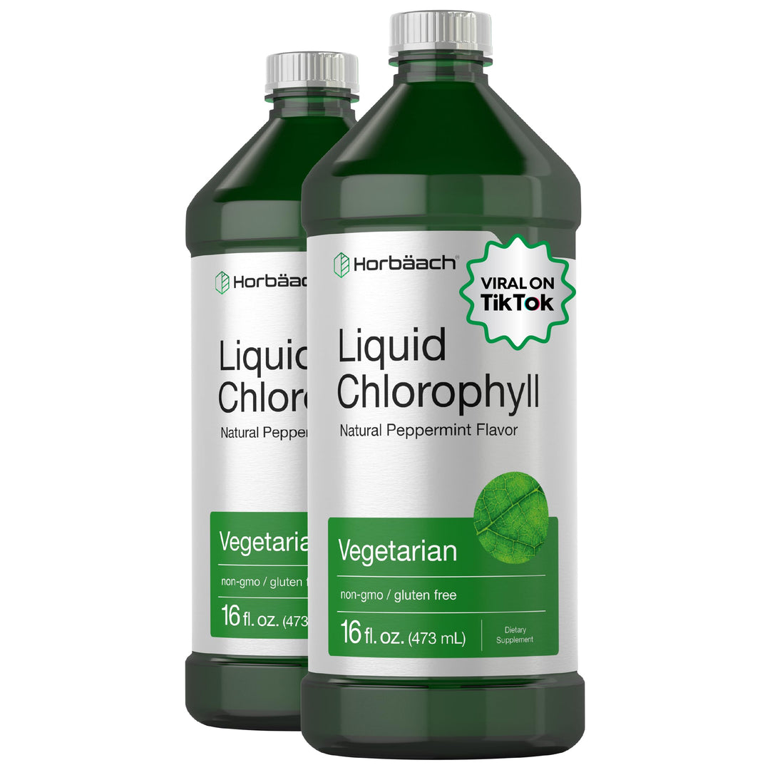 Horbäach Liquid Chlorophyll, Unflavored, 100 mg, 950 ml, Pack of 2