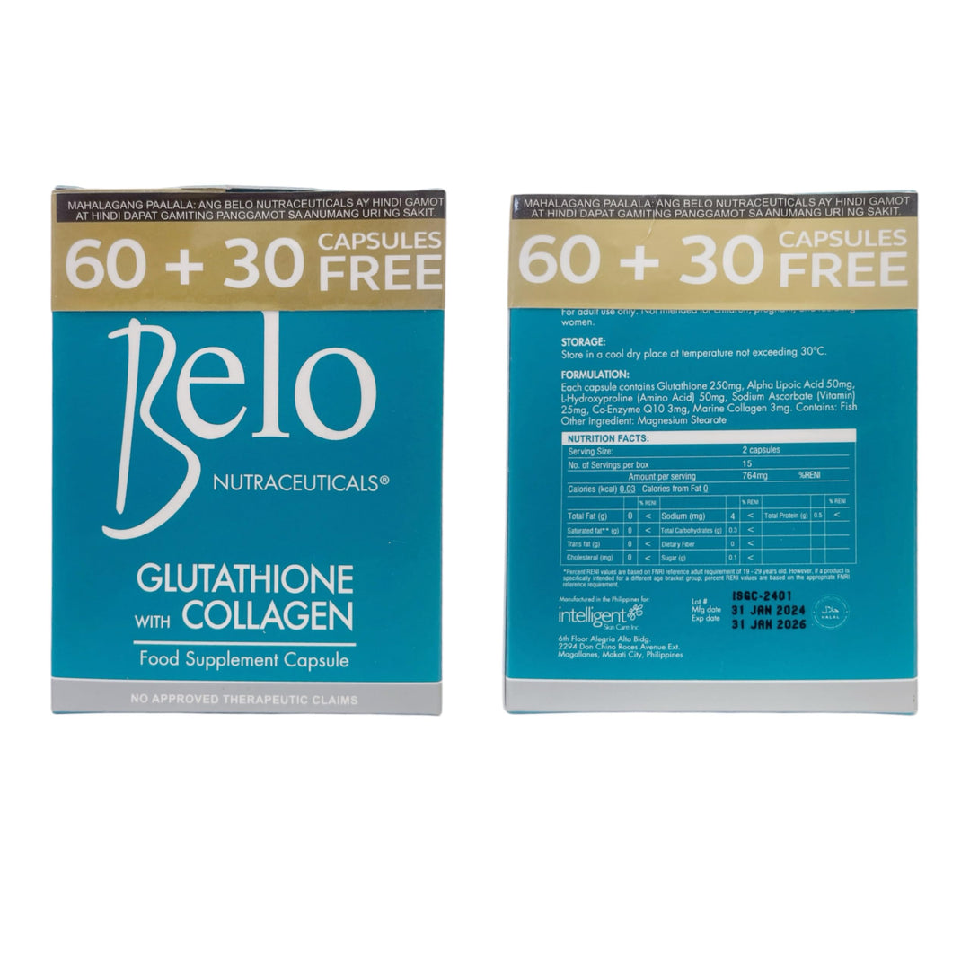 Belo Nutaceuticals Glutathione + Collagen
