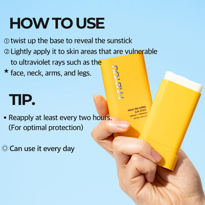 Fabyou Aqua Relaxing Sun Stick, SPF50+ PA++++, 18 g