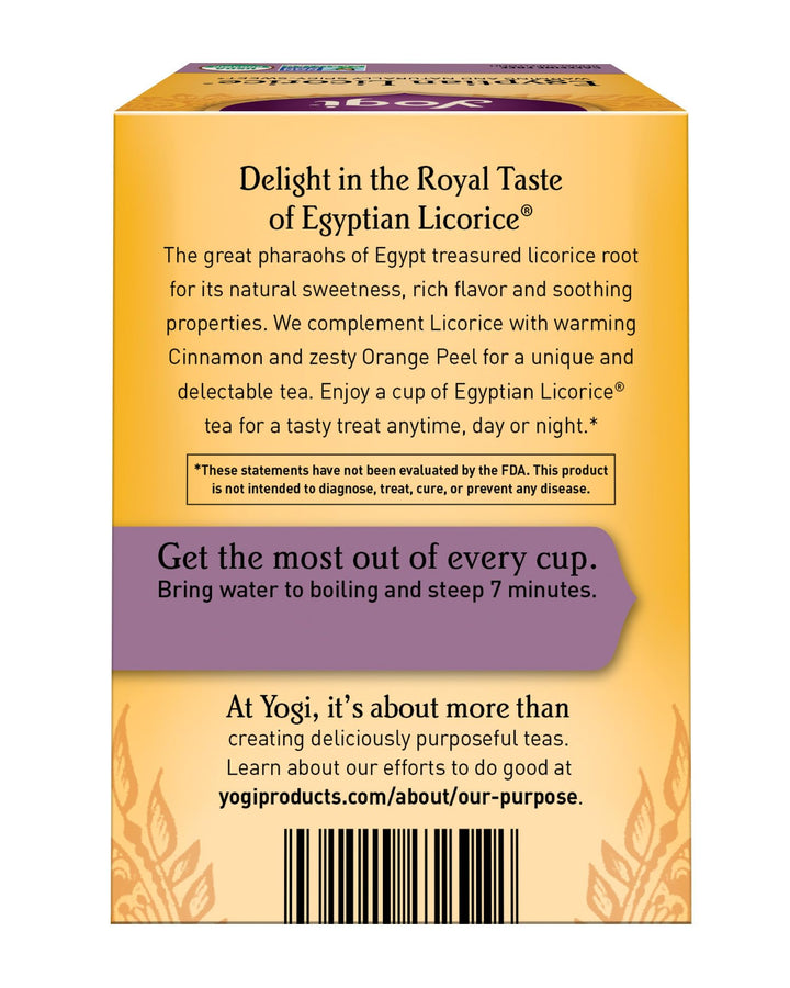 Yogi Organic Egyptian Licorice Tea, 16 Count