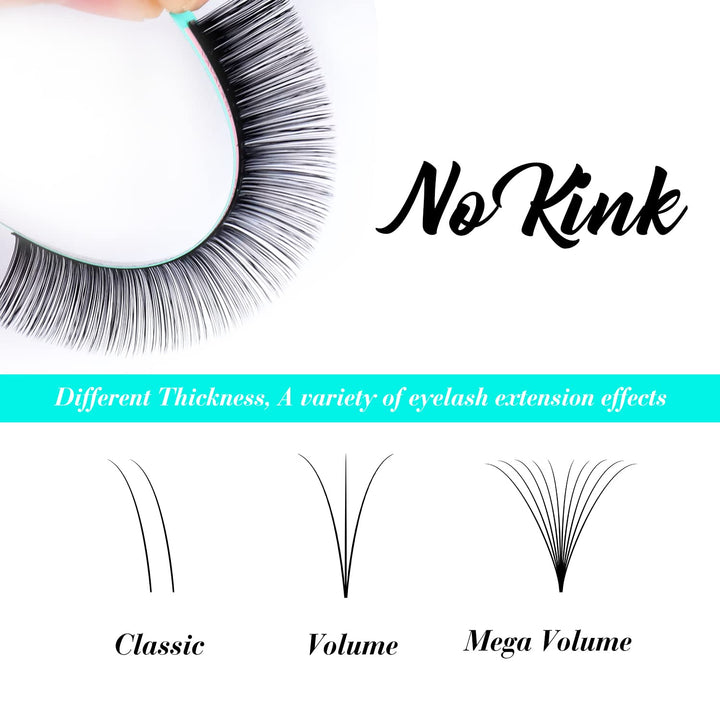 VAVALASH Eyelash Extensions, C Curl 0.15, 8-14 mm Mixed Tray