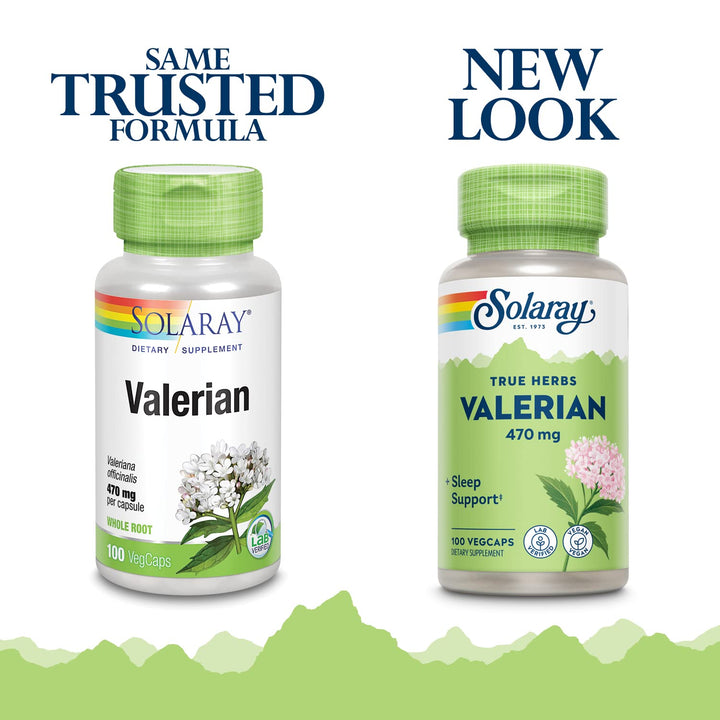 SOLARAY Valerian Root 470 mg, 100 Count